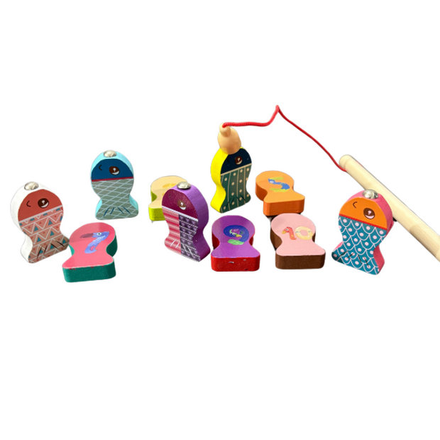 Wooden Fishing - 1-10 Numbers