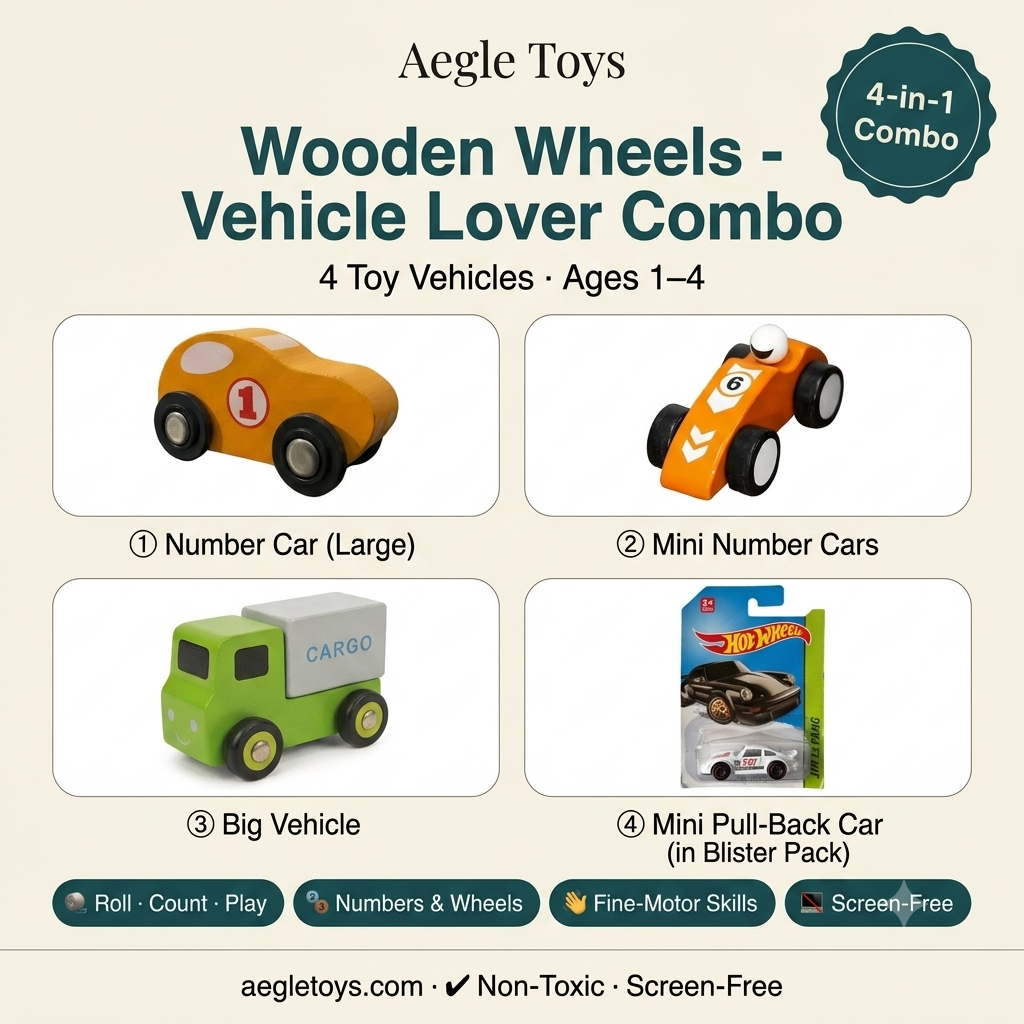 Wooden Wheels - Vehicle Lover Combo