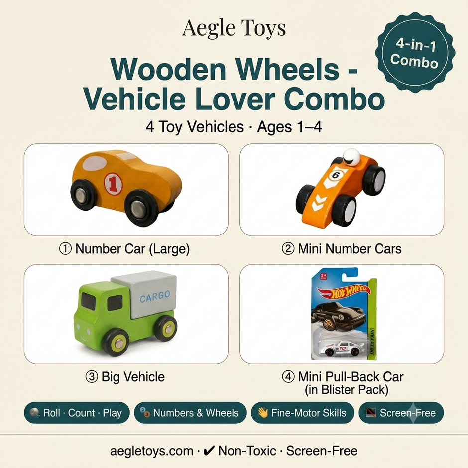 Wooden Wheels - Vehicle Lover Combo