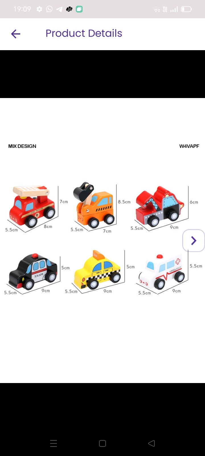 Wooden Vehicles Big Single Piece