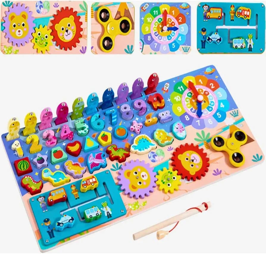 8 in 1 Multi Functional Logarithmic Spinner board - Wooden