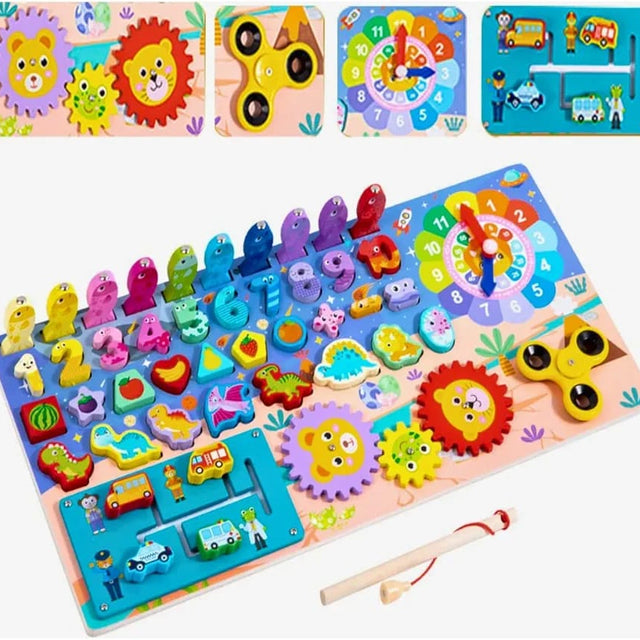 8 in 1 Multi Functional Logarithmic Spinner board - Wooden