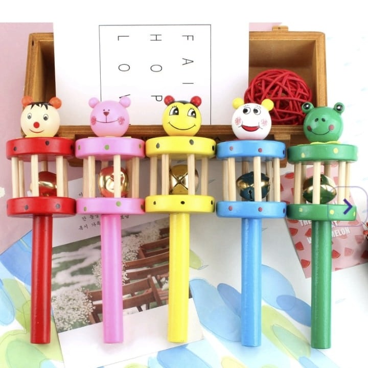 Pillar Cage Rattle - Wooden