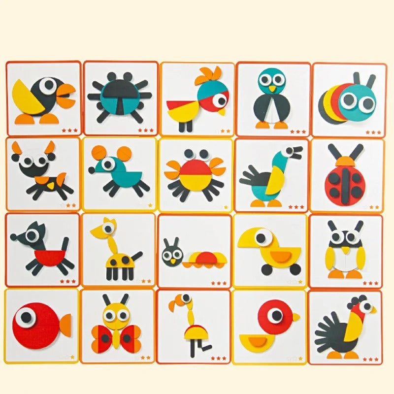 Geo Animal Shape - Wooden Pattern Matching Game