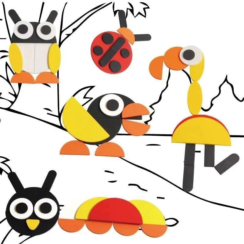 Geo Animal Shape - Wooden Pattern Matching Game