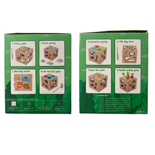 Wooden Multifunction 8 in 1 Montessori Game