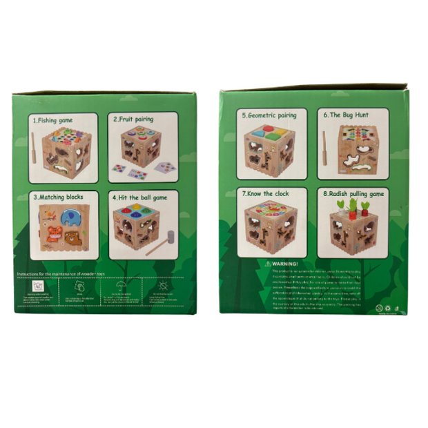Wooden Multifunction 8 in 1 Montessori Game