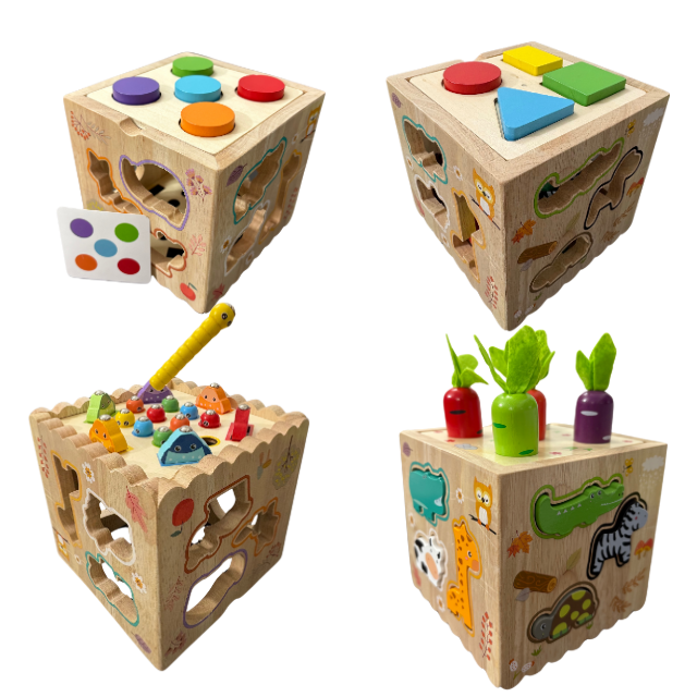 Wooden Multifunction 8 in 1 Montessori Game