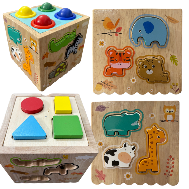 Wooden Multifunction 8 in 1 Montessori Game
