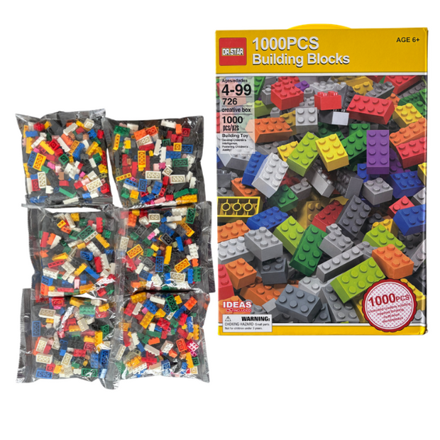 DIY Open Ended Building Block Pcs - 1000 pcs pack