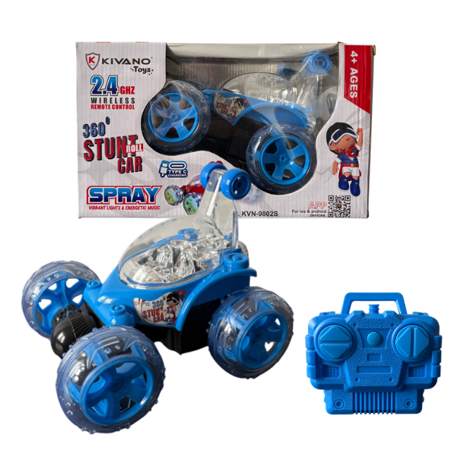 Kivano 360 degree Remote Control Stunt Car with Lights and Spray