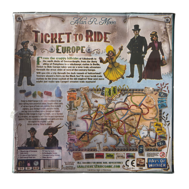 Ticket to Ride Europe Board Game - Multiplayer Family Game