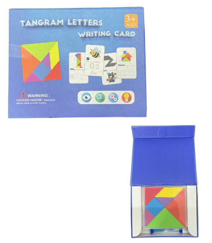 Tangram Letters Writing cards Wooden Puzzle