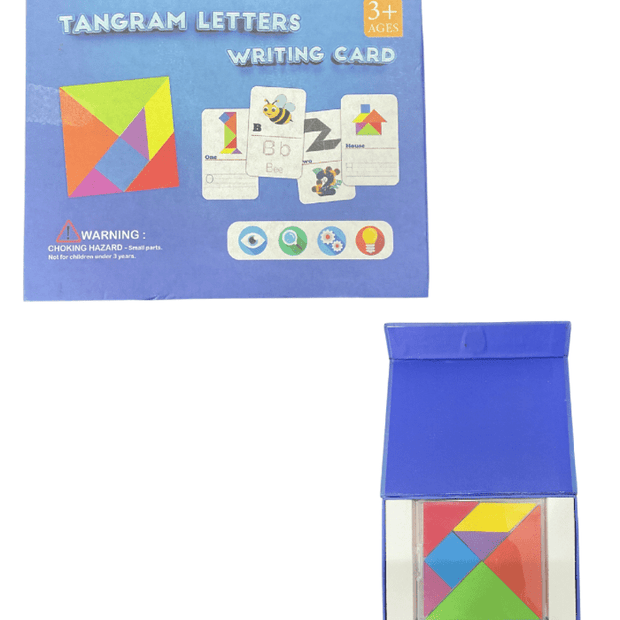 Tangram Letters Writing cards Wooden Puzzle