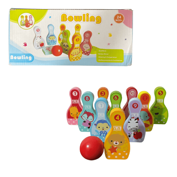 Bowling Game - Wooden Flat Model