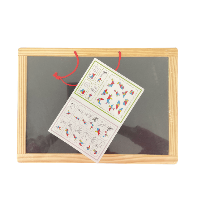 Wooden Multipurpose Magnetic and chalk Board with Marker- Large
