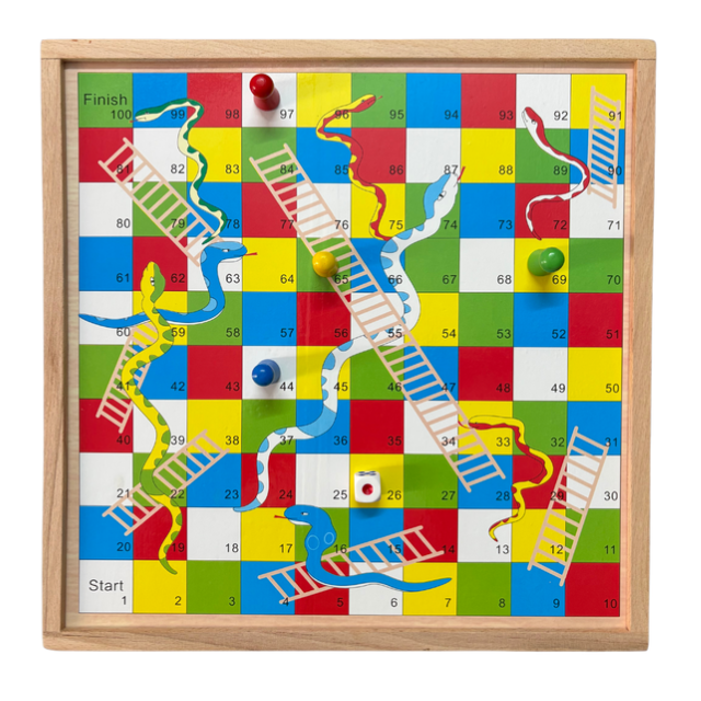 Wooden Snake & Ladders and Ludo Game 2 in 1