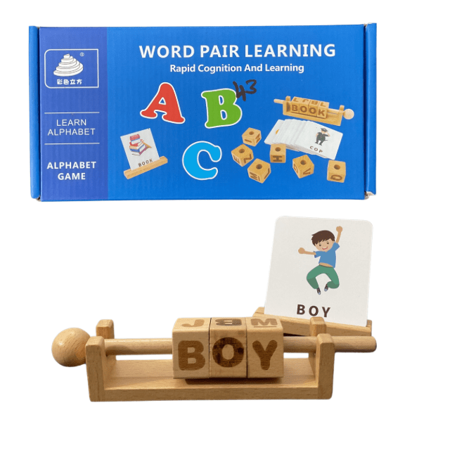 Wooden Word Pair Learning Stand
