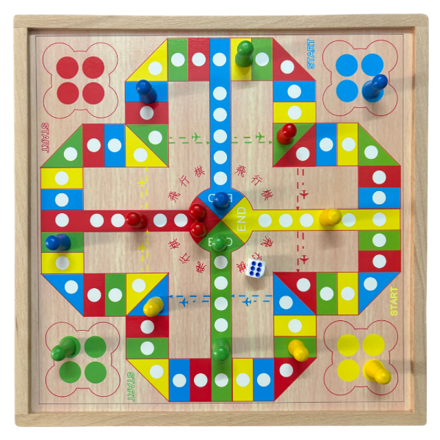 Wooden Snake & Ladders and Ludo Game 2 in 1