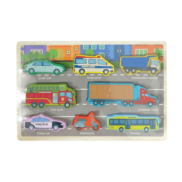 Mini Chunkey Peg Board Themed - Wooden