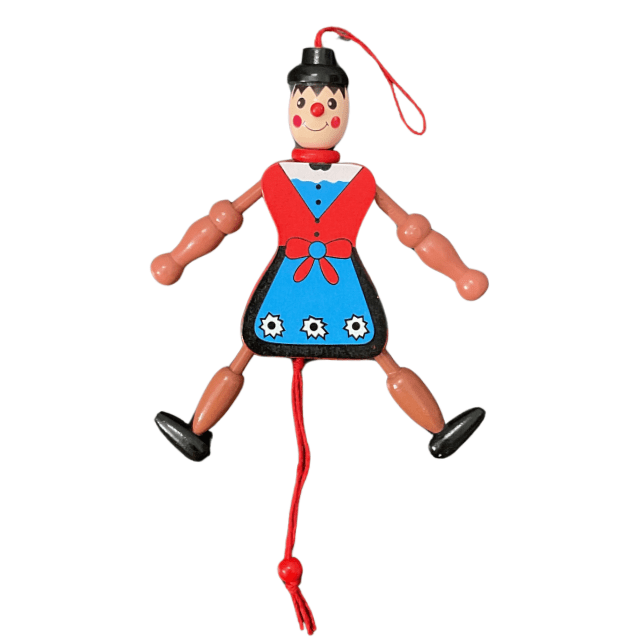 Wooden String Pull Joker