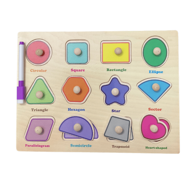 2 in 1 Wooden Peg Board with Sketch
