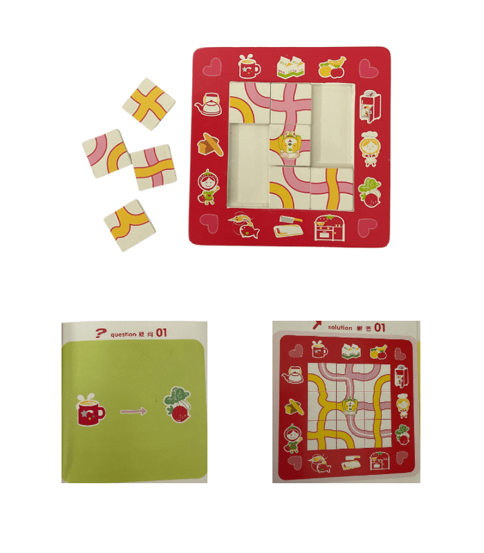 Go the Target Path Wooden Puzzle game