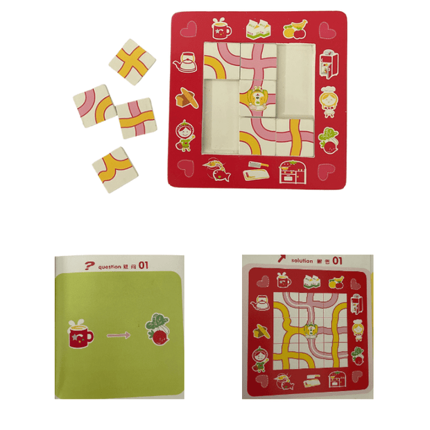 Go the Target Path Wooden Puzzle game