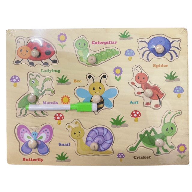 2 in 1 Wooden Peg Board with Sketch