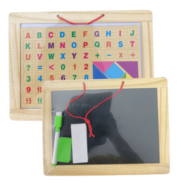 Multipurpose Magnetic and chalk Board with Marker - Small