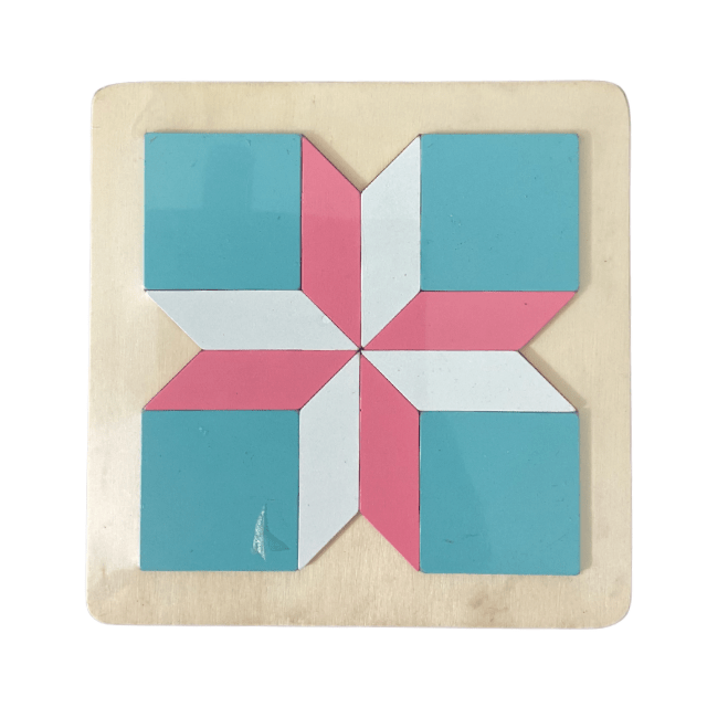Wooden 3D Colourful Mini Blocks Puzzle