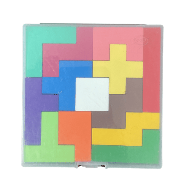 Wooden Tetris Puzzle Box