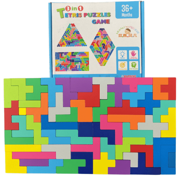 Polynomies Wooden Tetris Puzzle
