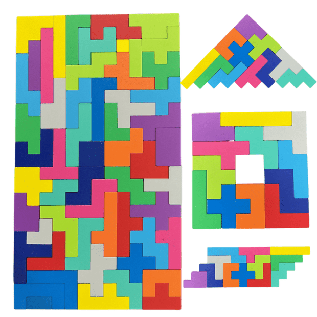 Polynomies Wooden Tetris Puzzle