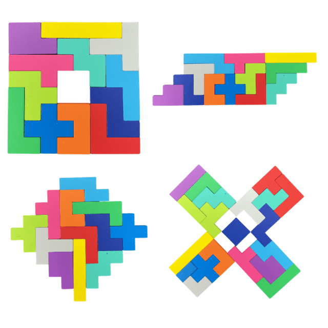 Polynomies Wooden Tetris Puzzle