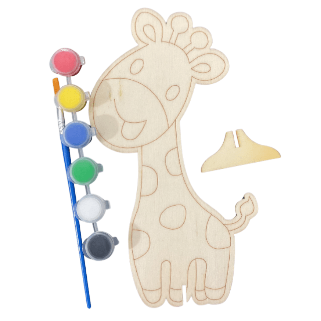 Wood Craft Kit with Paint and Brush