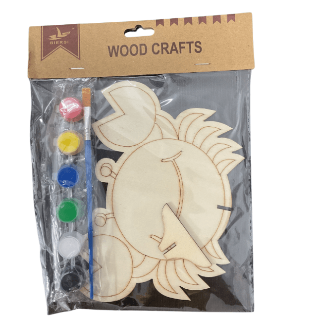 Wood Craft Kit with Paint and Brush