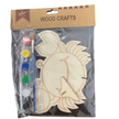 Wood Craft Kit with Paint and Brush