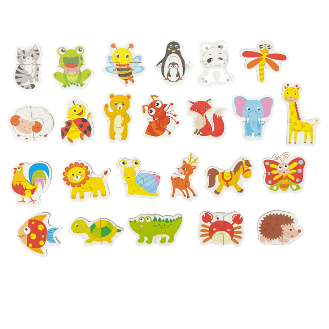 Wooden Jigsaw Puzzle box - Animal Theme