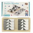 Black and White Battle Blocks - Wooden 2 Player Pattern Matching