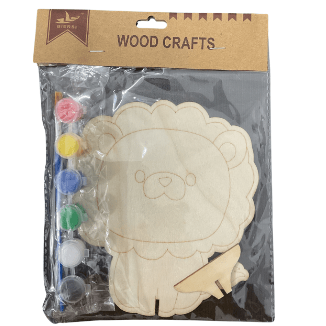 Wood Craft Kit with Paint and Brush