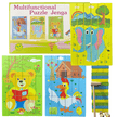 Multi-Functional Puzzle Jenga - 3 in 1 Wooden Puzzle