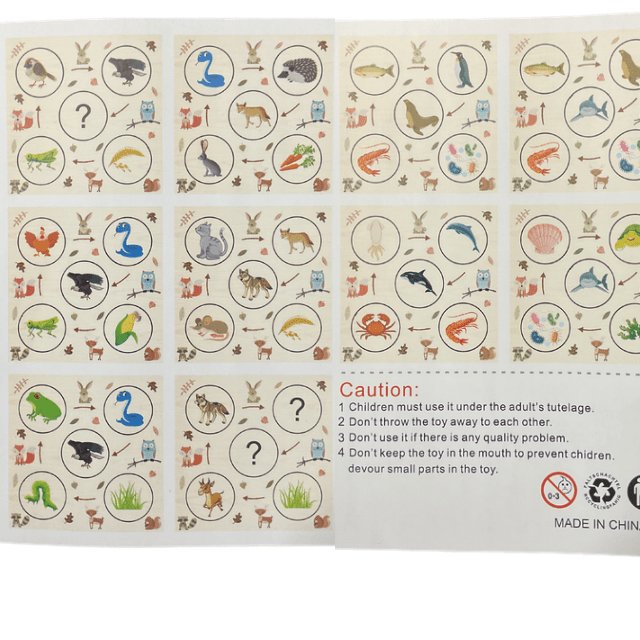Wooden Food Chain Game