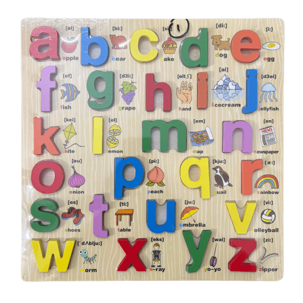 Wooden Alphabets board with Names - Small Letter