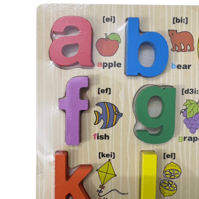 Wooden Alphabets board with Names - Small Letter