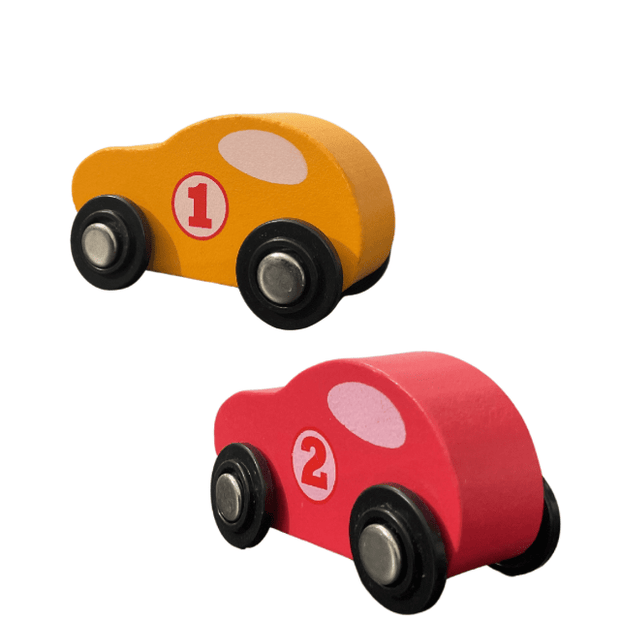 Wooden Mini Number Cars