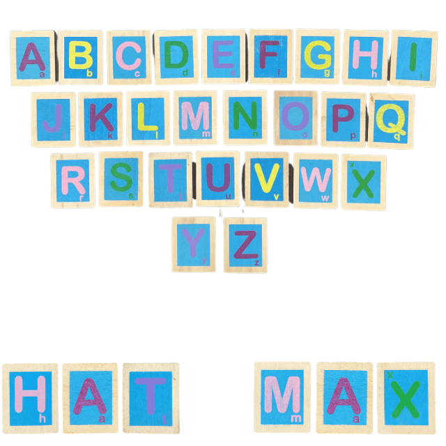 Wooden Alphabet Flash Card