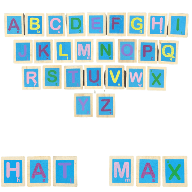 Wooden Alphabet Flash Card