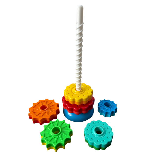 Spinning Rainbow Circle Tower - Medium