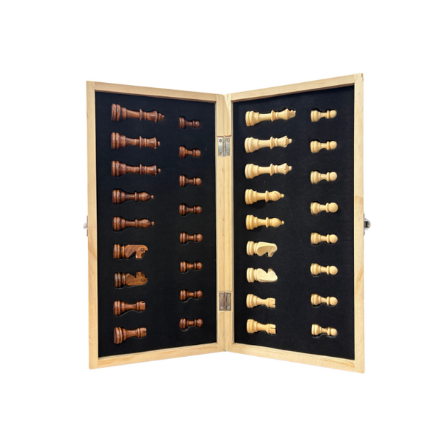 Premium Wooden Magnetic Chess Board - Foldable